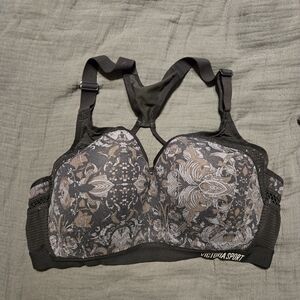 Victorias Secret Black Floral Sports Bra